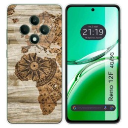 Funda Silicona para Oppo Reno 12F 4G / 12 F 5G diseño Madera 07 Dibujos