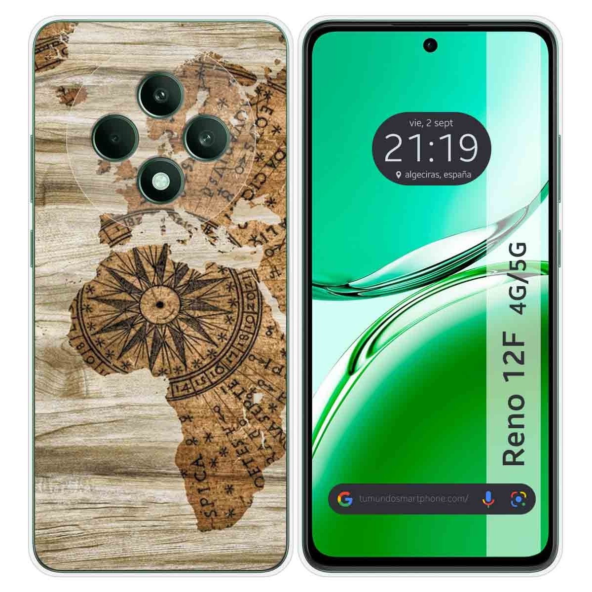 Funda Silicona para Oppo Reno 12F 4G / 12 F 5G diseño Madera 07 Dibujos