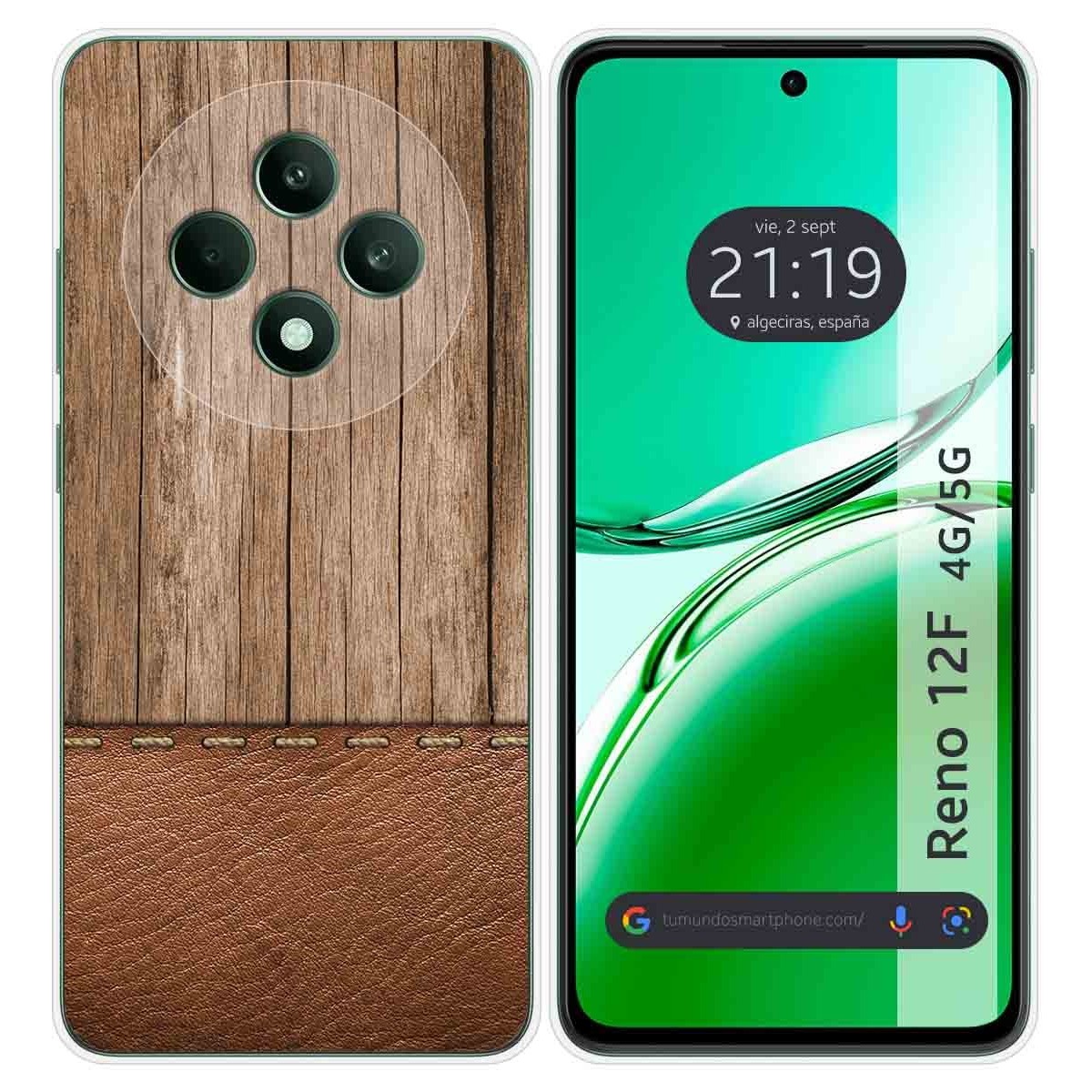 Funda Silicona para Oppo Reno 12F 4G / 12 F 5G diseño Madera 09 Dibujos