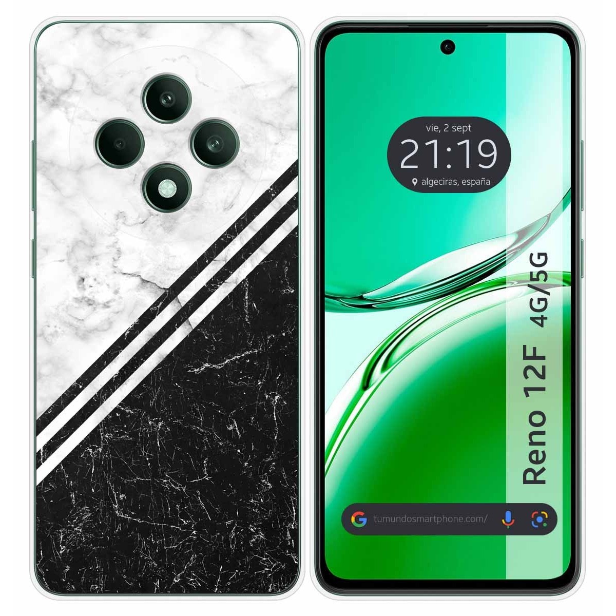 Funda Silicona para Oppo Reno 12F 4G / 12 F 5G diseño Mármol 01 Dibujos