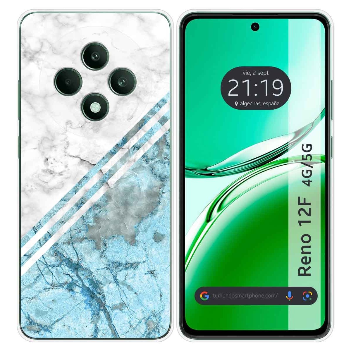 Funda Silicona para Oppo Reno 12F 4G / 12 F 5G diseño Mármol 02 Dibujos