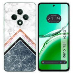 Funda Silicona para Oppo Reno 12F 4G / 12 F 5G diseño Mármol 05 Dibujos