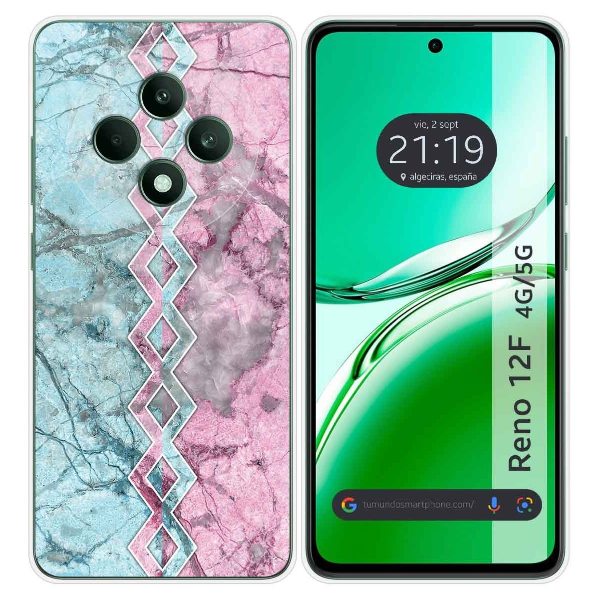 Funda Silicona para Oppo Reno 12F 4G / 12 F 5G diseño Mármol 08 Dibujos