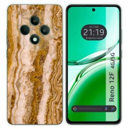 Funda Silicona para Oppo Reno 12F 4G / 12 F 5G diseño Mármol 10 Dibujos