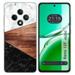 Funda Silicona para Oppo Reno 12F 4G / 12 F 5G diseño Mármol 11 Dibujos