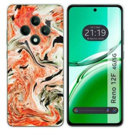 Funda Silicona para Oppo Reno 12F 4G / 12 F 5G diseño Mármol 12 Dibujos