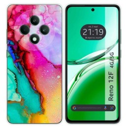 Funda Silicona para Oppo Reno 12F 4G / 12 F 5G diseño Mármol 15 Dibujos