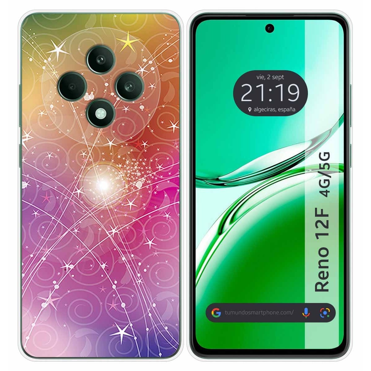 Funda Silicona para Oppo Reno 12F 4G / 12 F 5G diseño Abstracto Dibujos