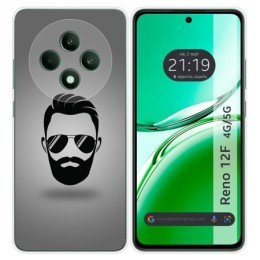 Funda Silicona para Oppo Reno 12F 4G / 12 F 5G diseño Barba Dibujos