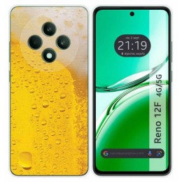 Funda Silicona para Oppo Reno 12F 4G / 12 F 5G diseño Cerveza Dibujos