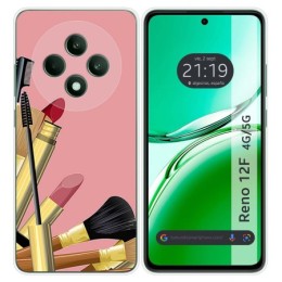 Funda Silicona para Oppo Reno 12F 4G / 12 F 5G diseño Brochas Dibujos