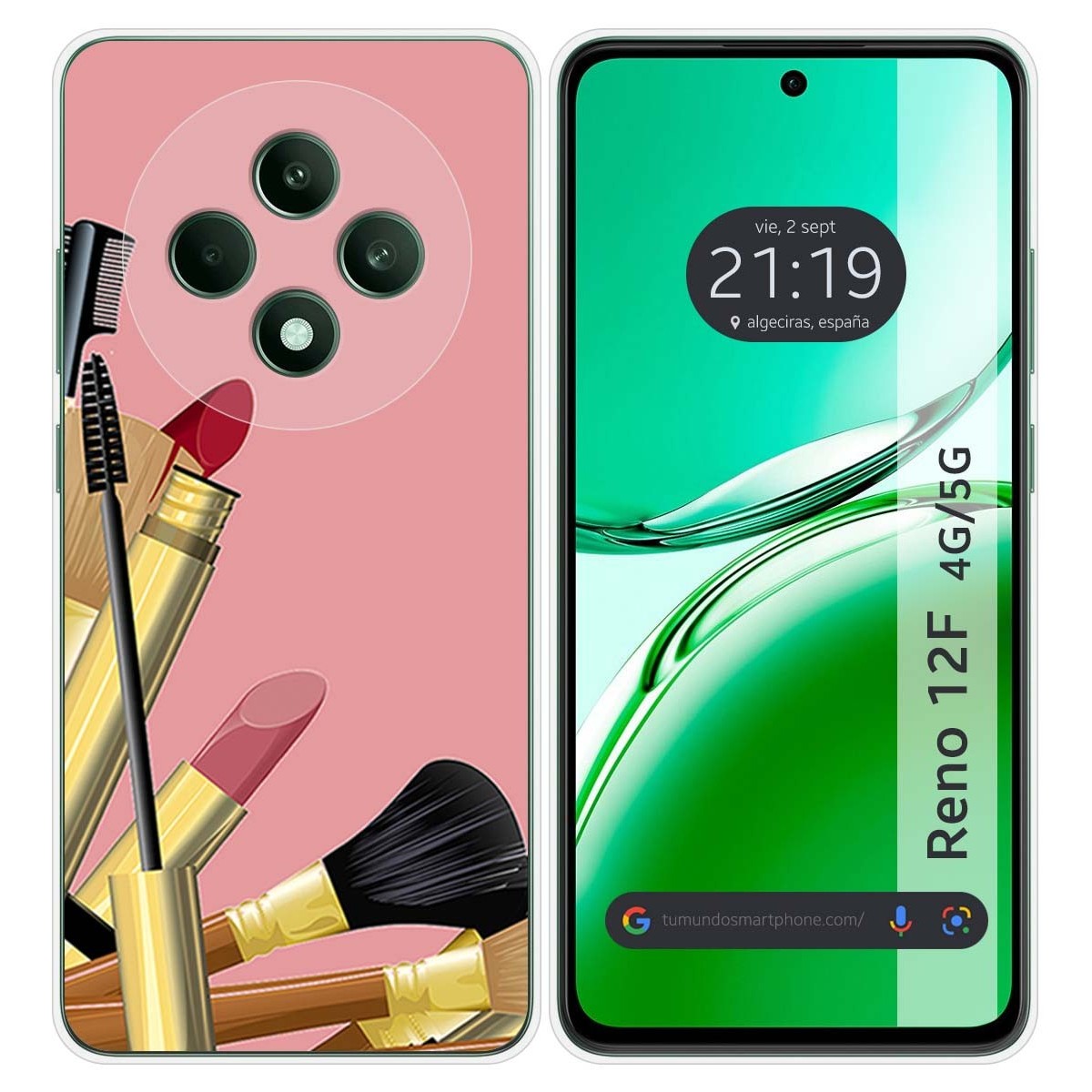 Funda Silicona para Oppo Reno 12F 4G / 12 F 5G diseño Brochas Dibujos