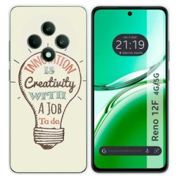 Funda Silicona para Oppo Reno 12F 4G / 12 F 5G diseño Creativity Dibujos