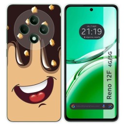 Funda Silicona para Oppo Reno 12F 4G / 12 F 5G diseño Helado Chocolate Dibujos