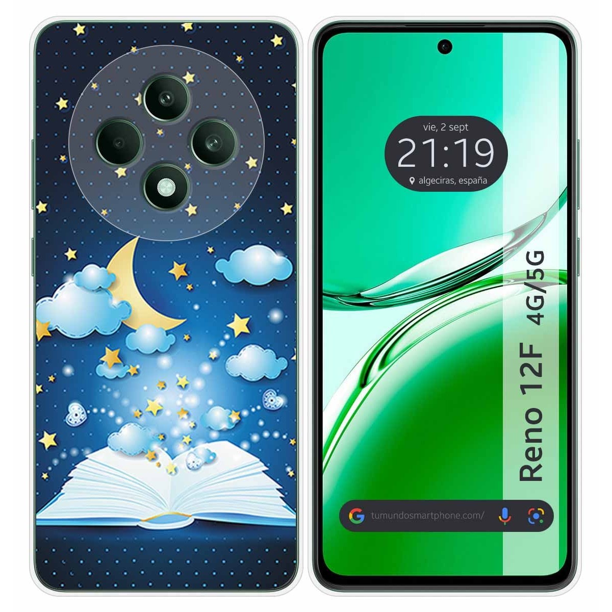 Funda Silicona para Oppo Reno 12F 4G / 12 F 5G diseño Libro Cuentos Dibujos