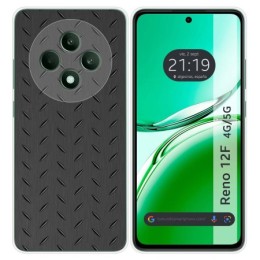 Funda Silicona para Oppo Reno 12F 4G / 12 F 5G diseño Metal Dibujos