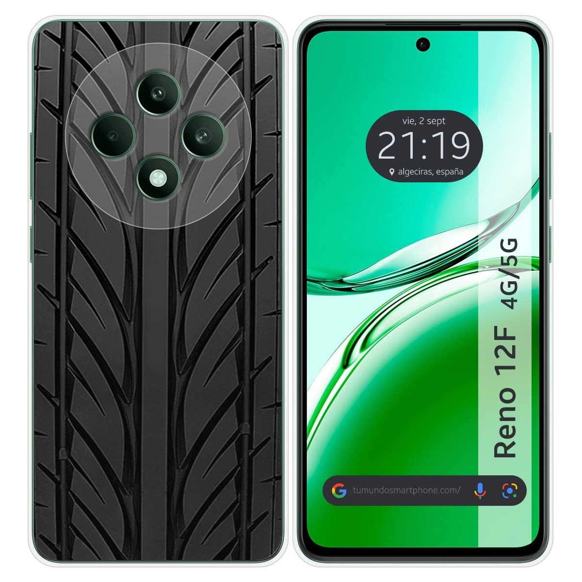 Funda Silicona para Oppo Reno 12F 4G / 12 F 5G diseño Neumatico Dibujos