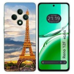 Funda Silicona para Oppo Reno 12F 4G / 12 F 5G diseño Paris Dibujos