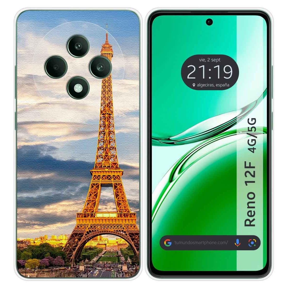 Funda Silicona para Oppo Reno 12F 4G / 12 F 5G diseño Paris Dibujos