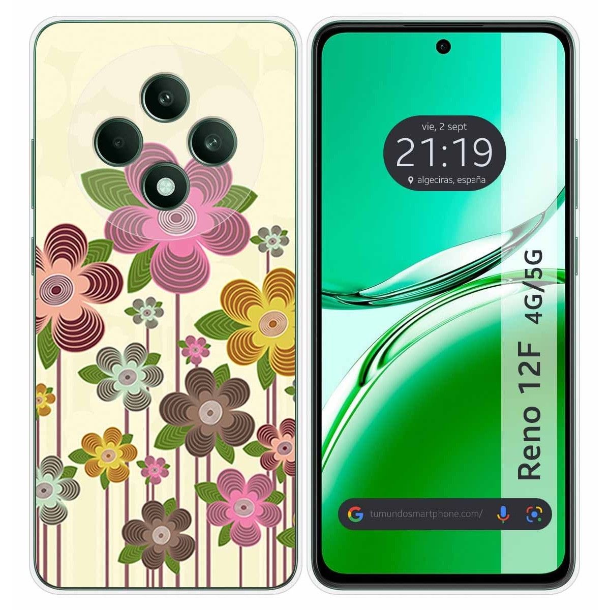 Funda Silicona para Oppo Reno 12F 4G / 12 F 5G diseño Primavera En Flor Dibujos