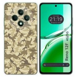 Funda Silicona para Oppo Reno 12F 4G / 12 F 5G diseño Sand Camuflaje Dibujos