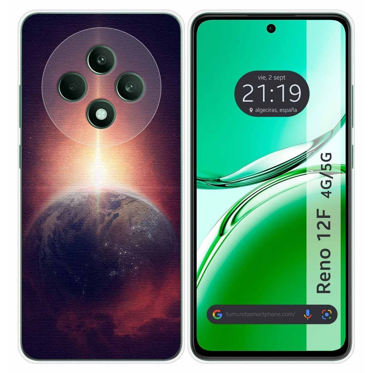 Funda Silicona para Oppo Reno 12F 4G / 12 F 5G diseño Tierra Dibujos