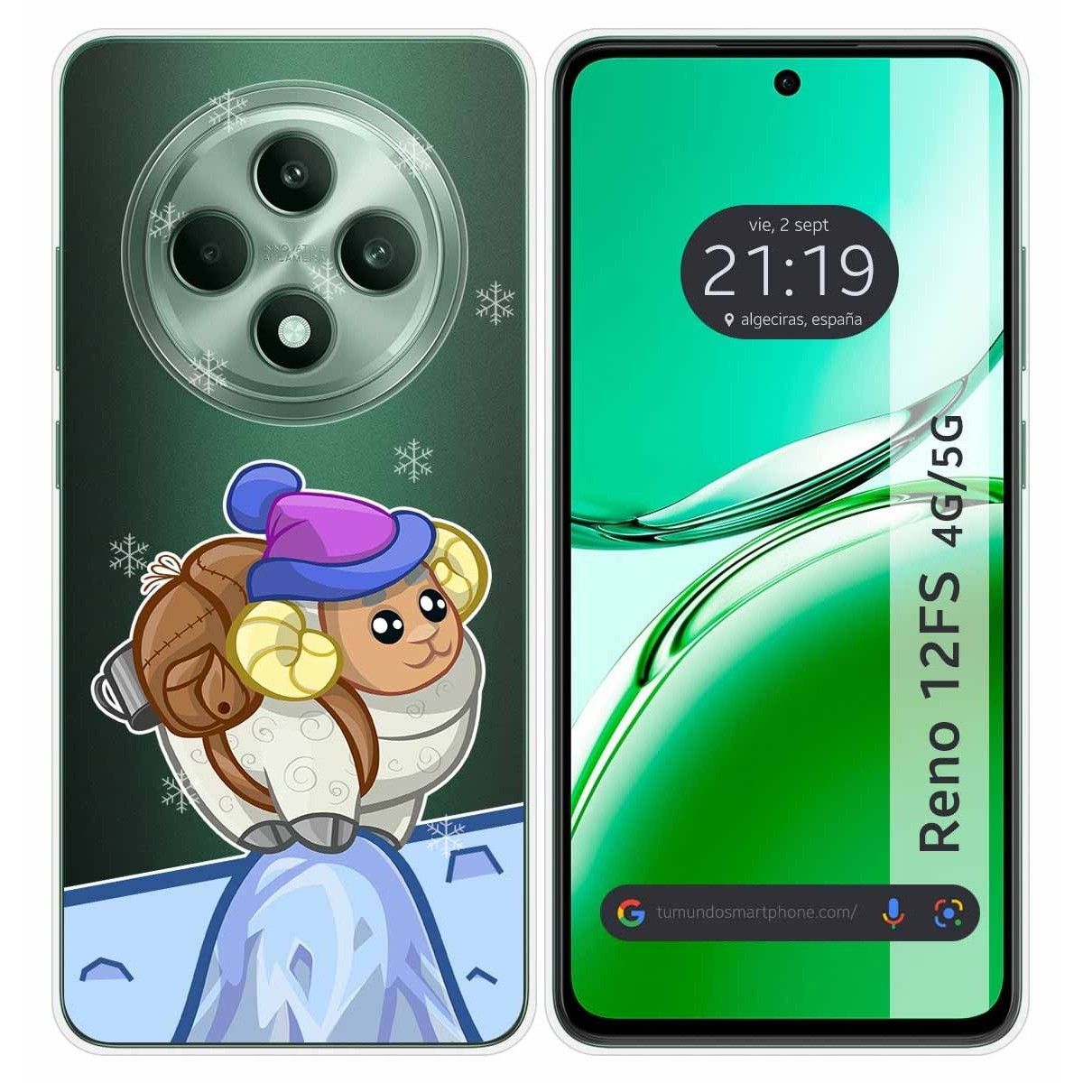 Funda Silicona Transparente para Oppo Reno 12FS 4G / 12 FS 5G diseño Cabra Dibujos