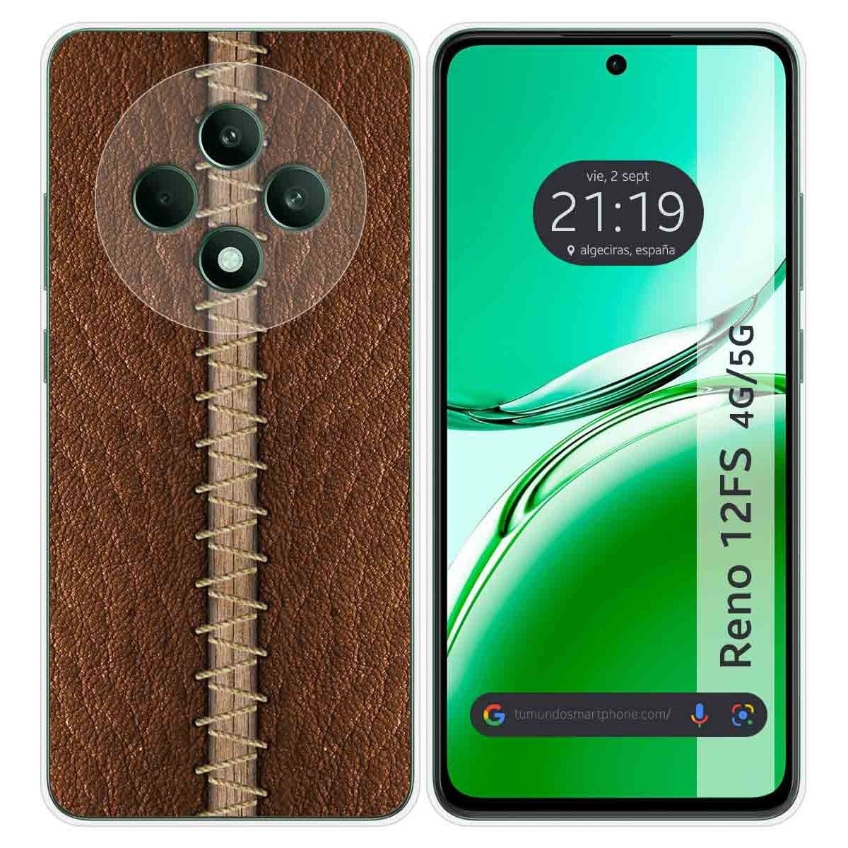 Funda Silicona para Oppo Reno 12FS 4G / 12 FS 5G diseño Cuero 01 Dibujos