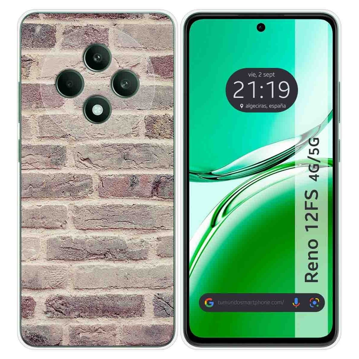 Funda Silicona para Oppo Reno 12FS 4G / 12 FS 5G diseño Ladrillo 01 Dibujos