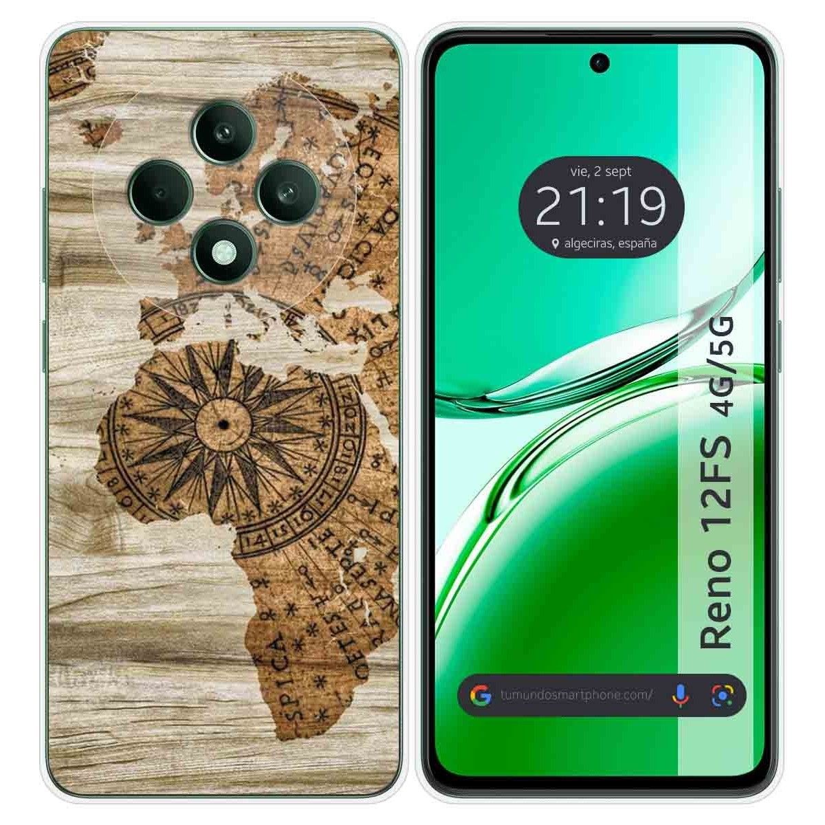 Funda Silicona para Oppo Reno 12FS 4G / 12 FS 5G diseño Madera 07 Dibujos