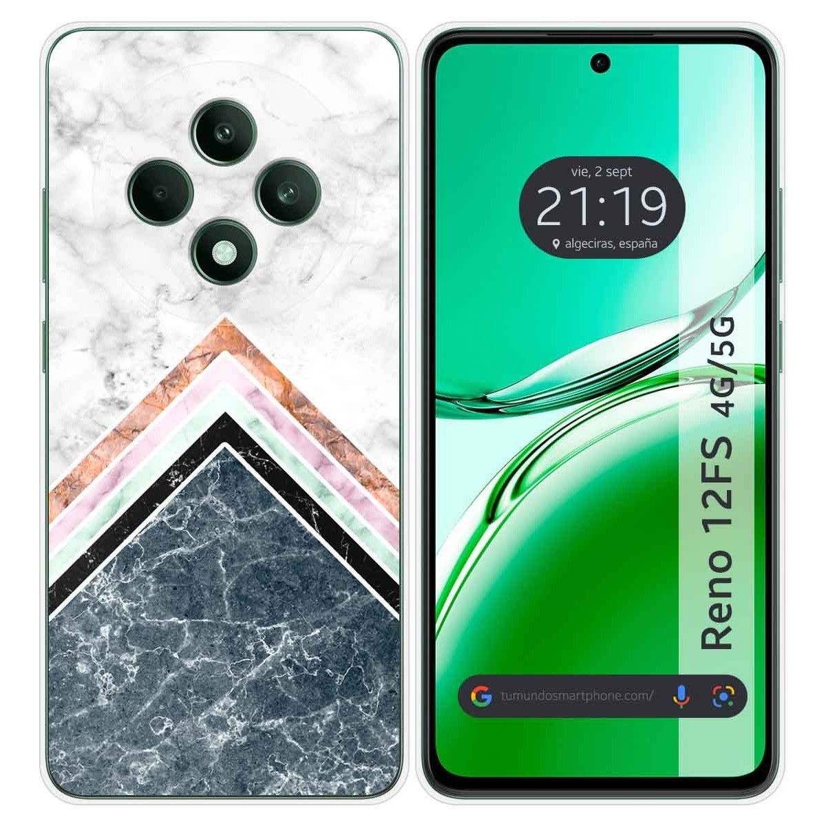 Funda Silicona para Oppo Reno 12FS 4G / 12 FS 5G diseño Mármol 05 Dibujos