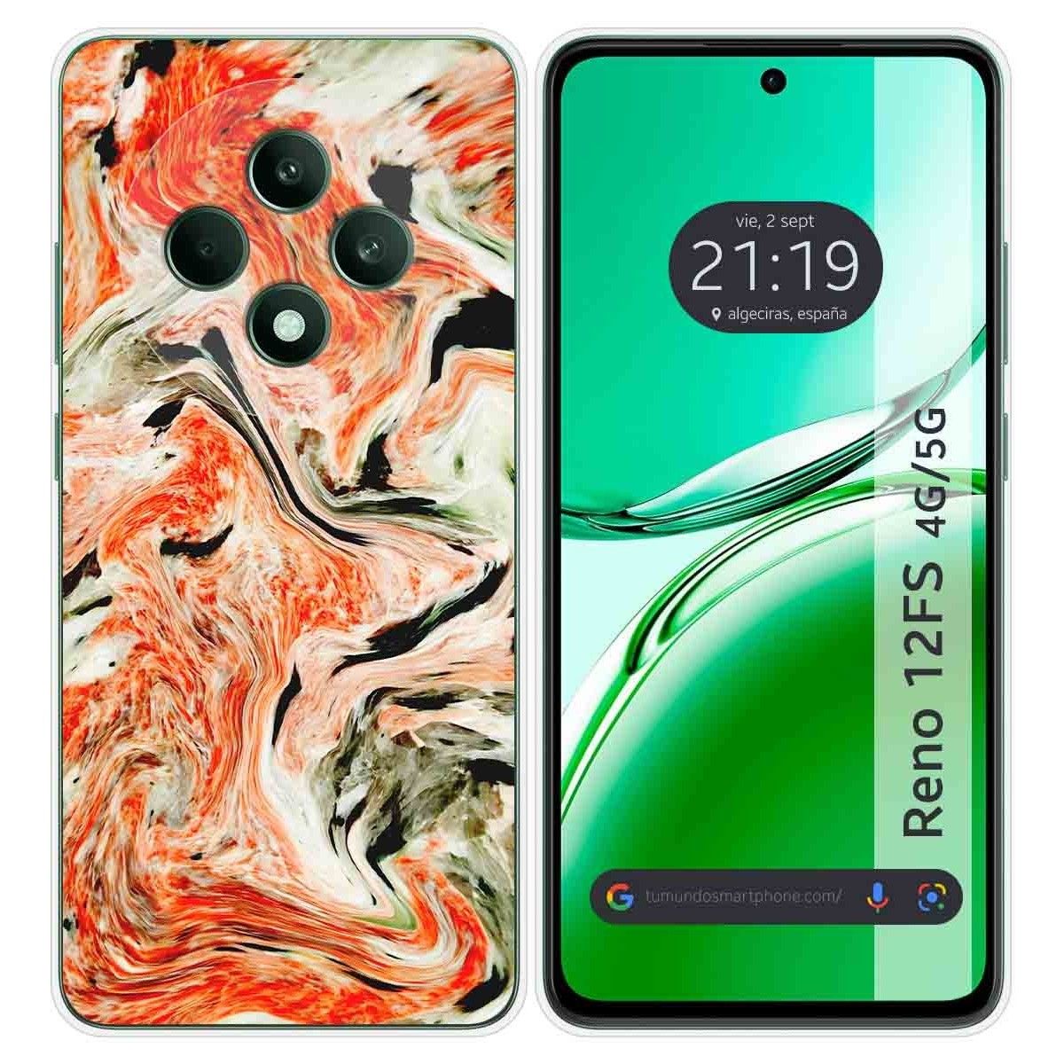 Funda Silicona para Oppo Reno 12FS 4G / 12 FS 5G diseño Mármol 12 Dibujos