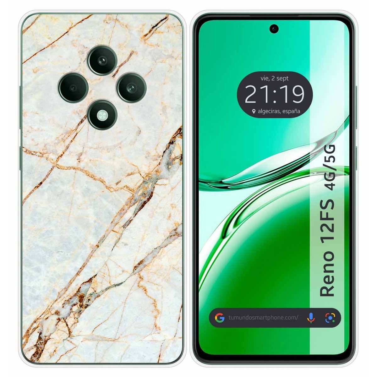 Funda Silicona para Oppo Reno 12FS 4G / 12 FS 5G diseño Mármol 13 Dibujos