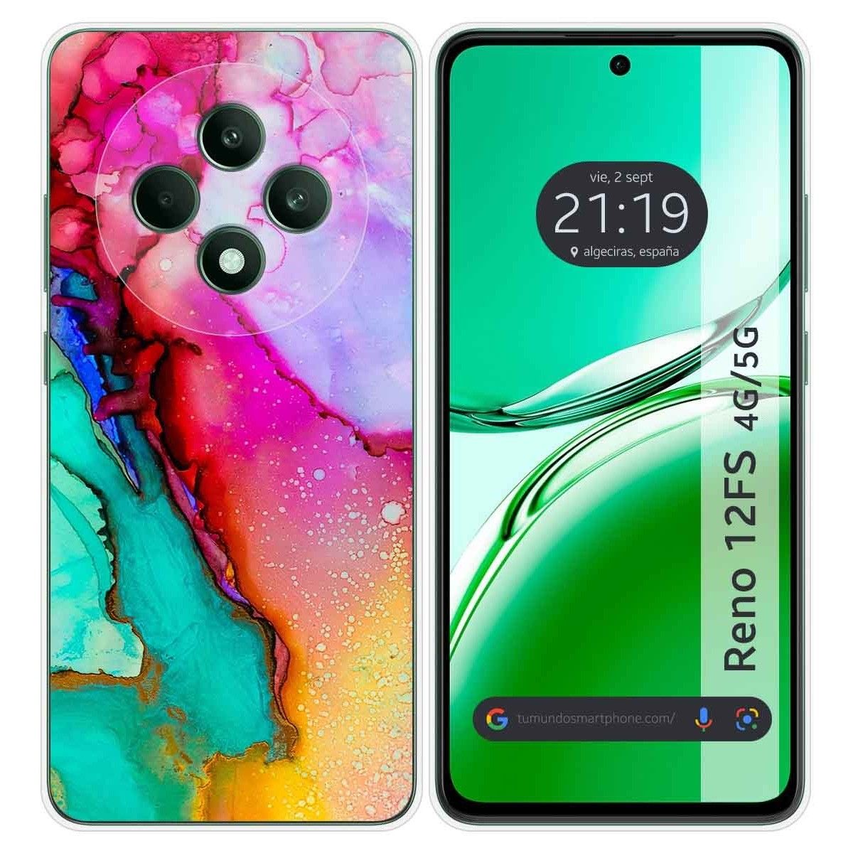 Funda Silicona para Oppo Reno 12FS 4G / 12 FS 5G diseño Mármol 15 Dibujos