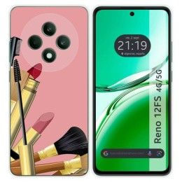 Funda Silicona para Oppo Reno 12FS 4G / 12 FS 5G diseño Brochas Dibujos