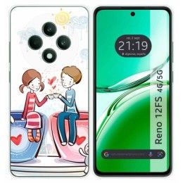 Funda Silicona para Oppo Reno 12FS 4G / 12 FS 5G diseño Café Dibujos