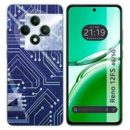 Funda Silicona para Oppo Reno 12FS 4G / 12 FS 5G diseño Circuito Dibujos