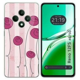 Funda Silicona para Oppo Reno 12FS 4G / 12 FS 5G diseño Flores Vintage Dibujos