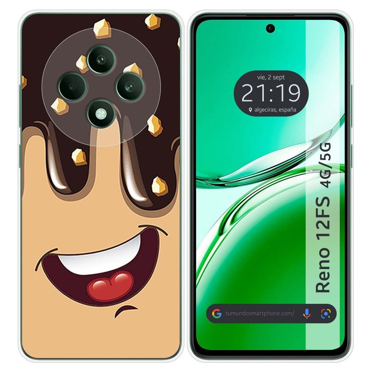 Funda Silicona para Oppo Reno 12FS 4G / 12 FS 5G diseño Helado Chocolate Dibujos