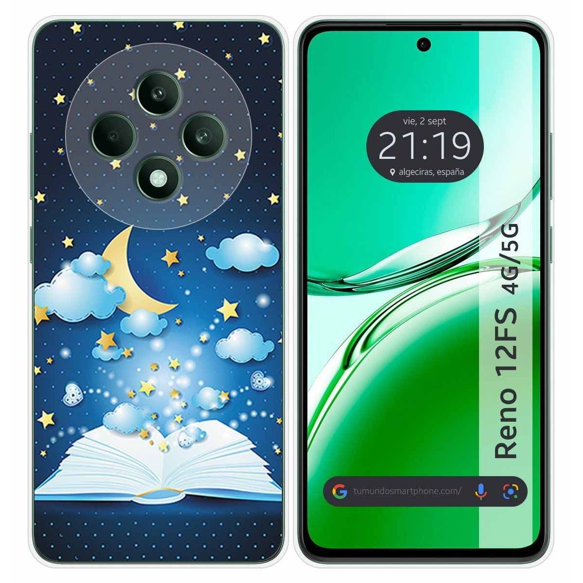 Funda Silicona para Oppo Reno 12FS 4G / 12 FS 5G diseño Libro Cuentos Dibujos