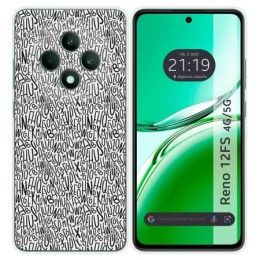 Funda Silicona para Oppo Reno 12FS 4G / 12 FS 5G diseño Letras Dibujos