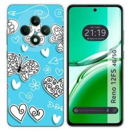 Funda Silicona para Oppo Reno 12FS 4G / 12 FS 5G diseño Mariposas Dibujos