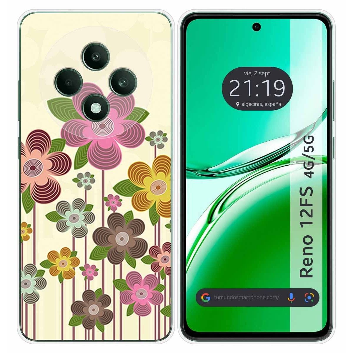 Funda Silicona para Oppo Reno 12FS 4G / 12 FS 5G diseño Primavera En Flor Dibujos