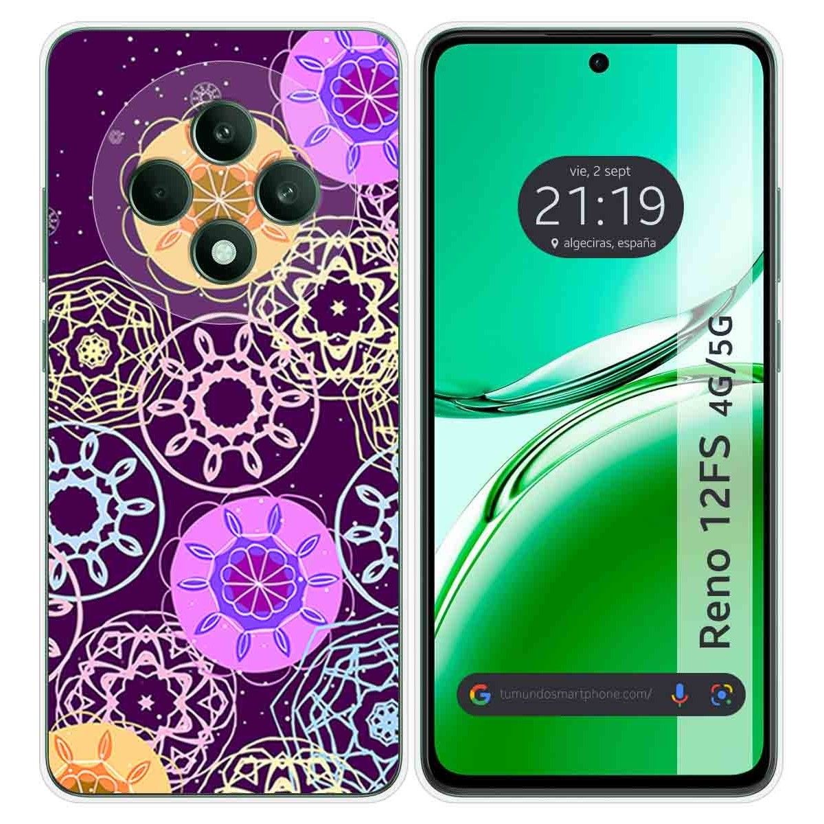 Funda Silicona para Oppo Reno 12FS 4G / 12 FS 5G diseño Radial Dibujos