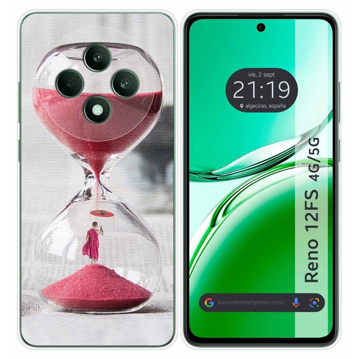 Funda Silicona para Oppo Reno 12FS 4G / 12 FS 5G diseño Reloj Dibujos