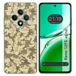 Funda Silicona para Oppo Reno 12FS 4G / 12 FS 5G diseño Sand Camuflaje Dibujos