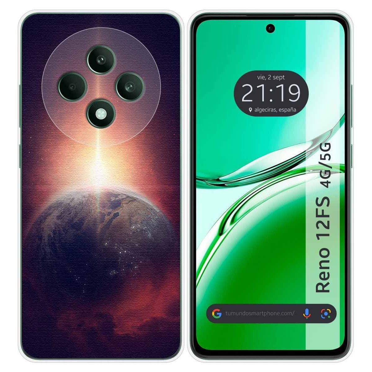 Funda Silicona para Oppo Reno 12FS 4G / 12 FS 5G diseño Tierra Dibujos