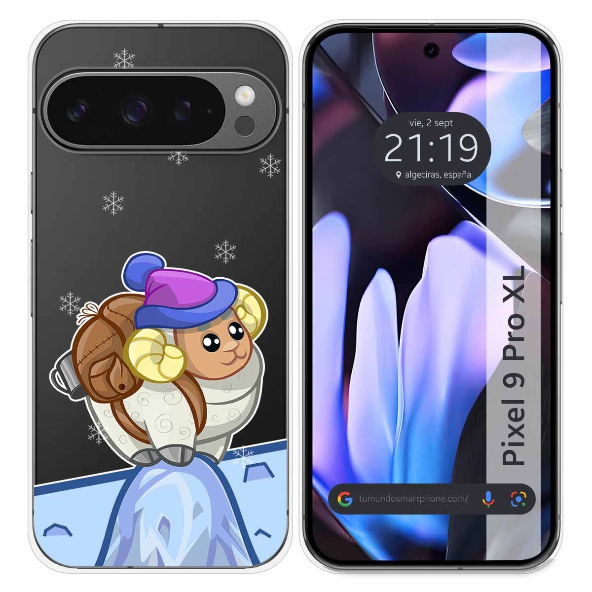 Funda Silicona Transparente para Google Pixel 9 Pro XL 5G diseño Cabra Dibujos