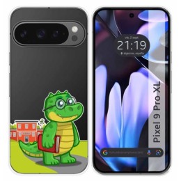 Funda Silicona Transparente para Google Pixel 9 Pro XL 5G diseño Coco Dibujos