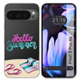 Funda Silicona Transparente para Google Pixel 9 Pro XL 5G diseño Summer Dibujos